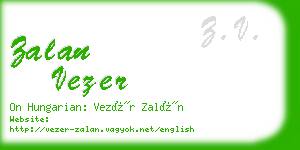 zalan vezer business card